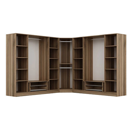 Kaleplus 9 Kapaklı 4 Çekmeceli Köşe Dolap Dore Dore Plus 190CM