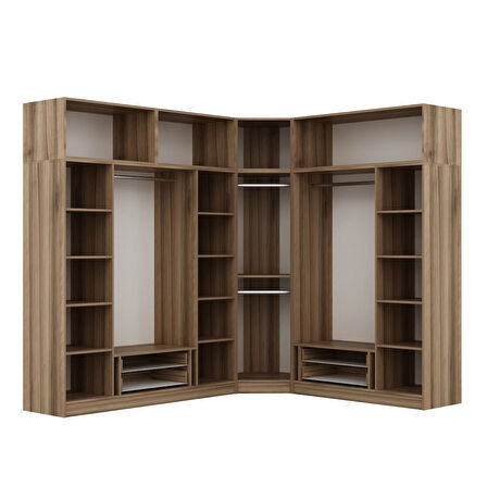 Kaleplus 8 Kapaklı 4 Çekmeceli Köşe Dolap + Yüklük Dore Dore Plus 255CM