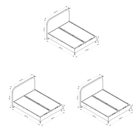 Elina Baza Başlık Ceviz Ayak - Pixel650 150x200