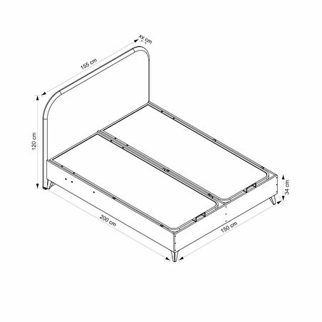 Elina Baza Başlık Kumtaşı Ayak - Pixel650 150x200
