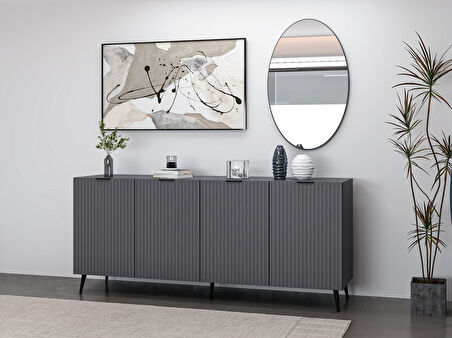 Minar Kale Aynalı Konsol Plus Antrasit/Antrasit