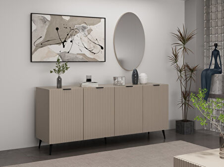 Minar Kale Aynalı Konsol Plus Kumtaşı/Kumtaşı