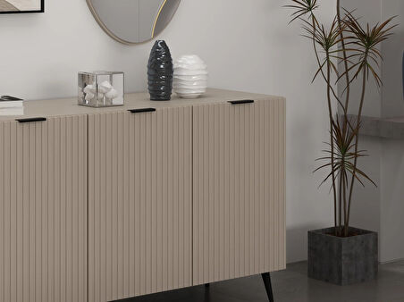 Minar Kale Aynalı Konsol Plus Kumtaşı/Kumtaşı