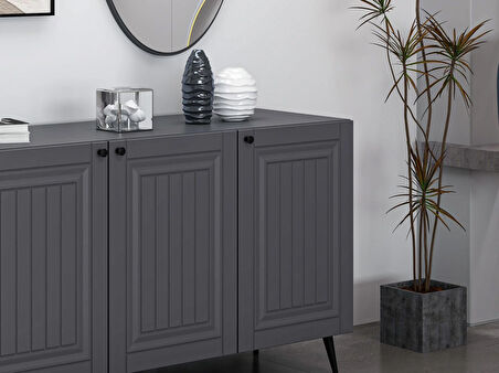 Minar Kale Aynalı Konsol İlkbahar Antrasit/Antrasit