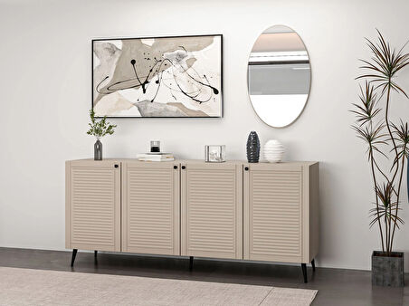 Minar Kale Aynalı Konsol Pandora Kumtaşı/Kumtaşı