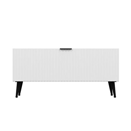 Minar Kale Orta Sehpa Plus Beyaz/Beyaz