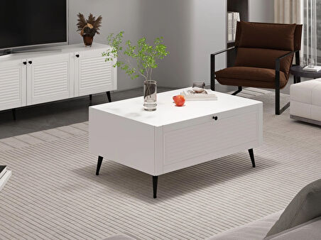 Minar Kale Orta Sehpa Pandora Beyaz/Beyaz