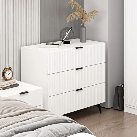 Minar Kale Şifonyer Plus Beyaz/Beyaz