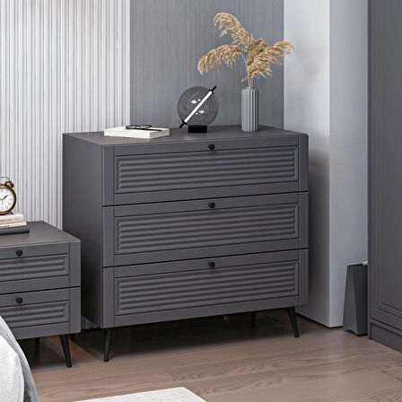 Minar Kale Şifonyer Pandora Antrasit/Antrasit