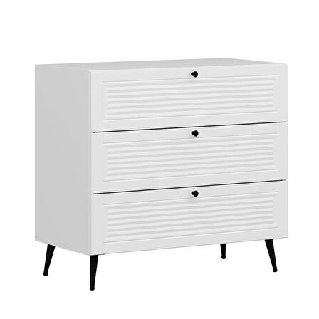 Minar Kale Şifonyer Pandora Beyaz/Beyaz