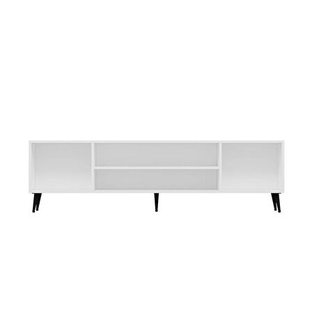 Plus Tv Ünitesi Cam Kapak Beyaz/Beyaz