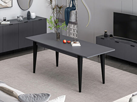 Minar Kale Plus Açılır Yemek Masası Antrasit/Antrasit