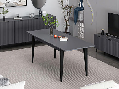 Minar Kale Plus Açılır Yemek Masası Antrasit/Antrasit