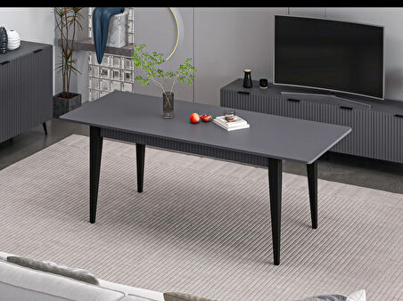 Minar Kale Plus Açılır Yemek Masası Antrasit/Antrasit