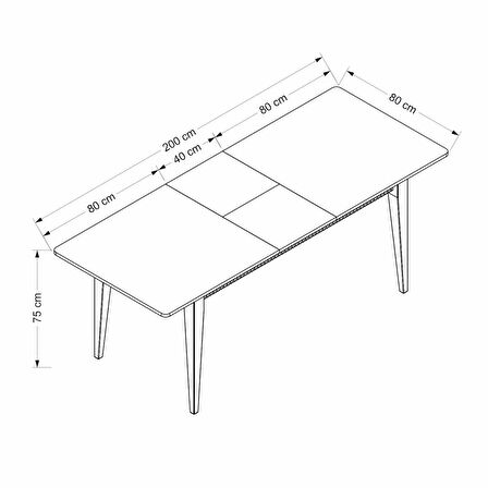 Minar Kale Plus Açılır Yemek Masası Kumtaşı/Kumtaşı