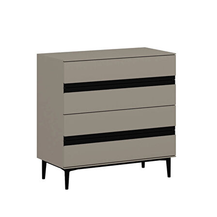 Star Şifonyer 4C Soft - Kumtası Siyah