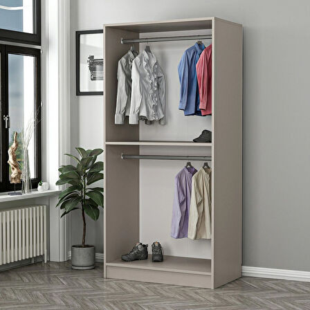 Kale 2 Bölmeli Giyinme Dolabı Kumtaşı 190CM