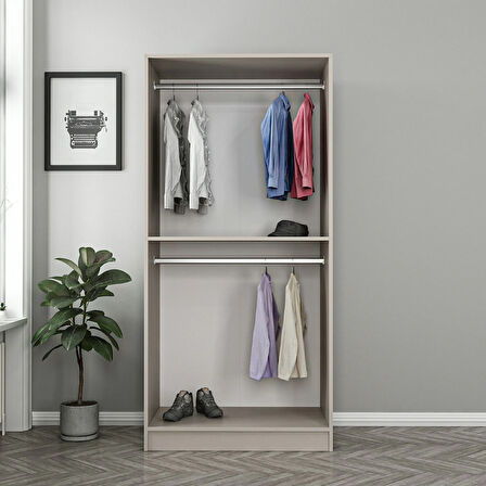 Kale 2 Bölmeli Giyinme Dolabı Kumtaşı 190CM