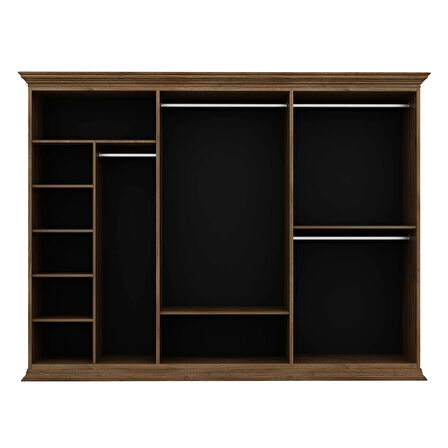 Retro 6 Kapaklı Dolap - Rahle Ceviz