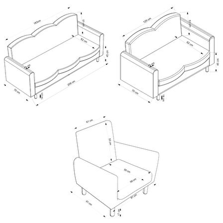 Lotus Koltuk Takımı 3+2+1 Coco03/Coco08