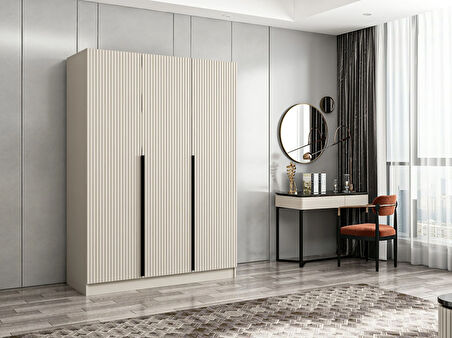 Kale Plus 3 Mebran Kapaklı 2 Çekmeceli Dolap Kumtaşı Mebran 190CM