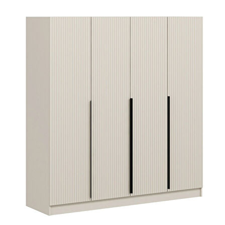 Kale Plus 4 Mebran Kapaklı 2 Çekmeceli Dolap Kumtaşı Mebran 190CM