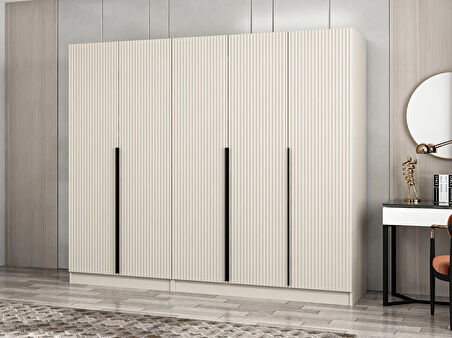 Kale Plus 5 Mebran Kapaklı 2 Çekmeceli Dolap Kumtaşı Mebran 190CM