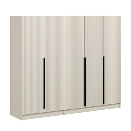 Kale Plus 5 Mebran Kapaklı 2 Çekmeceli Dolap Kumtaşı Mebran 190CM