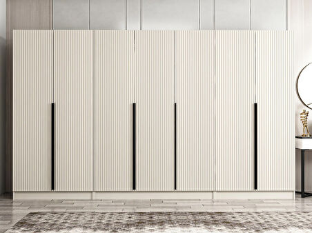 Kale Plus 7 Mebran Kapaklı 2 Çekmeceli Dolap Kumtaşı Mebran 190CM