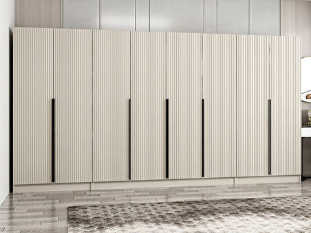 Kale Plus 8 Mebran Kapaklı 2 Çekmeceli Dolap Kumtaşı Mebran 190CM