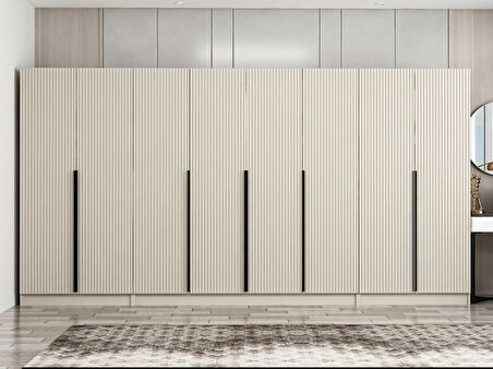 Kale Plus 8 Mebran Kapaklı 2 Çekmeceli Dolap Kumtaşı Mebran 190CM