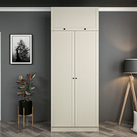 Kale 2 Mebran Panjur Kapaklı Dolap Ve Yüklük Kumtaşı 235CM