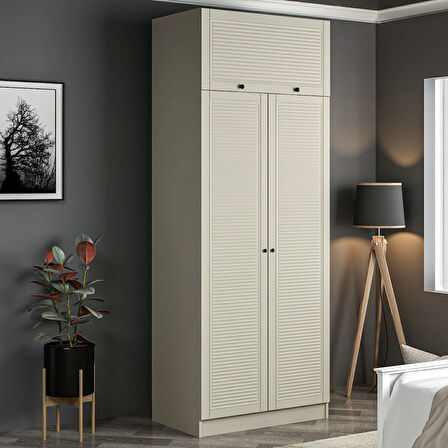 Kale 2 Mebran Panjur Kapaklı Dolap Ve Yüklük Kumtaşı 235CM