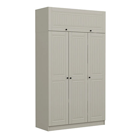 Kale 3 Kapaklı 2 İç Çekmeceli Dolap Ve Yüklük Kumtaşı Mebran İlkbahar 235CM