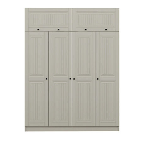 Kale 4 Kapaklı 2 İç Çekmeceli Dolap Ve Yüklük Kumtaşı Mebran İlkbahar 235CM