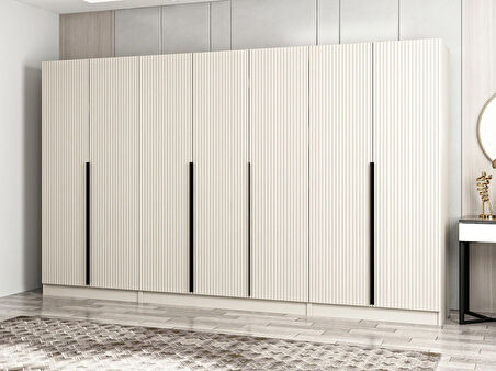 Kale Plus 7 Mebran Kapaklı 2 Çekmeceli Dolap Kumtaşı Mebran 210CM