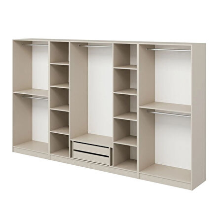 Kale Plus 8 Mebran Kapaklı 2 Çekmeceli Dolap Kumtaşı Mebran 210CM