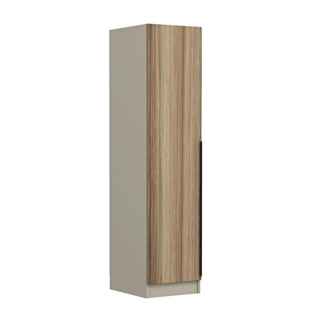 Minar Kale 1 Kapaklı Dolap Plus 190CM - Kumtaşı/Dore - Raflı