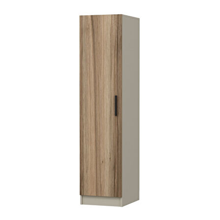 Minar Kale 1 Kapaklı Dolap 210CM - Kumtaşı/Dore - Askılıklı