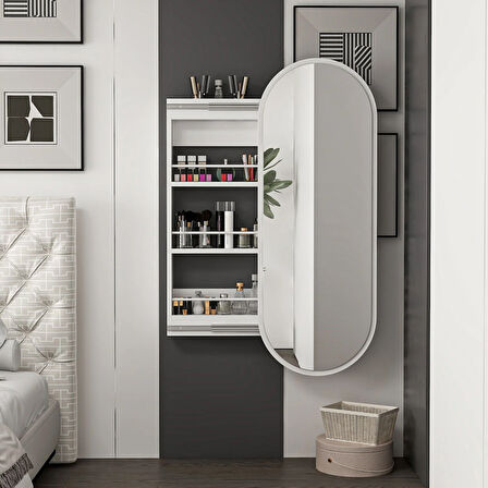 Dose Duvara Monte Makyaj Aynası - Beyaz