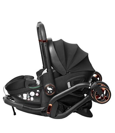 Merkür Bebe Onyx 2'si 1 Arada Oto Koltuğu Bebek Arabası Siyah