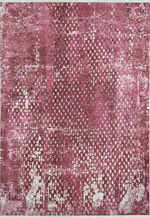 Modern Bordo Dijital Baskı Yıkanabilir Hipoalerjenik Kaymaz Taban Halı Yolluk