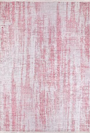 Modern Pembe Dijital Baskı Hipoalerjenik Kaymaz Taban Halı Yolluk HA131