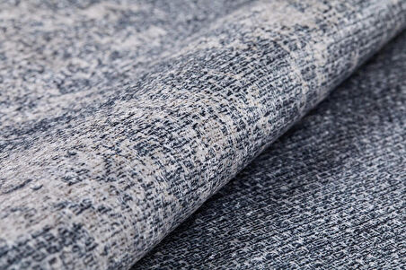 Modern Gri Dijital Baskı Yıkanabilir Hipoalerjenik Kaymaz Taban Halı Yolluk