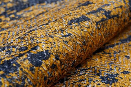 Modern Altın Desen Dijital Baskı Yıkanabilir Hipoalerjenik Kaymaz Taban Halı Yolluk