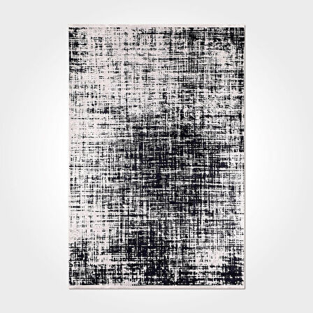 Modern Siyah Dijital Baskı Hipoalerjenik Kaymaz Taban Halı Yolluk