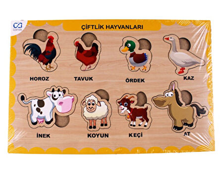 Ca Games Ahşap Puzzle Çiftlik Hayvanları 19X29