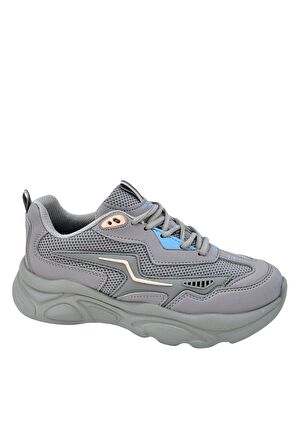 Solazer Kadın Bej  Ortopedik Taban fileli Sneaker Günlük Spor Ayakkabı 026