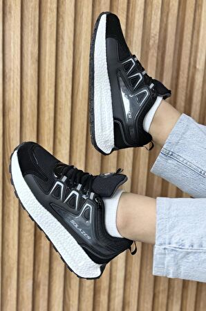 Solazer Kadın Bej Gri Ortopedik Confort Taban fileli Sneaker Günlük Spor Ayakkabı 029