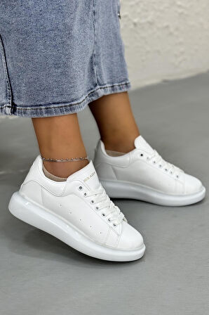Kadın Ortopedik Şeffaf Taban Cilt Sneaker Günlük Spor Ayakkabı 032